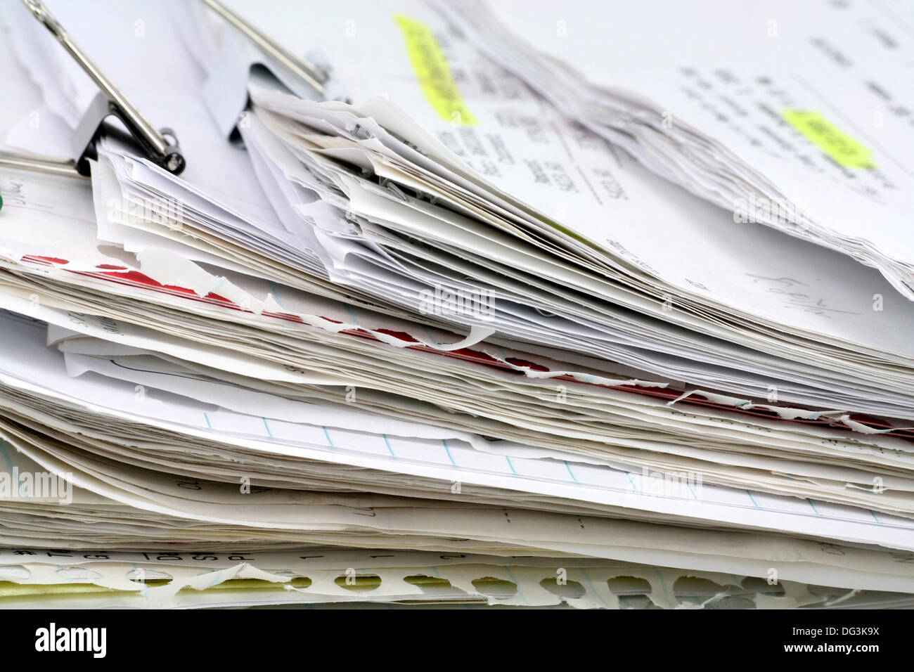 Il deposito di documento, concetto di documenti cartacei Foto Stock