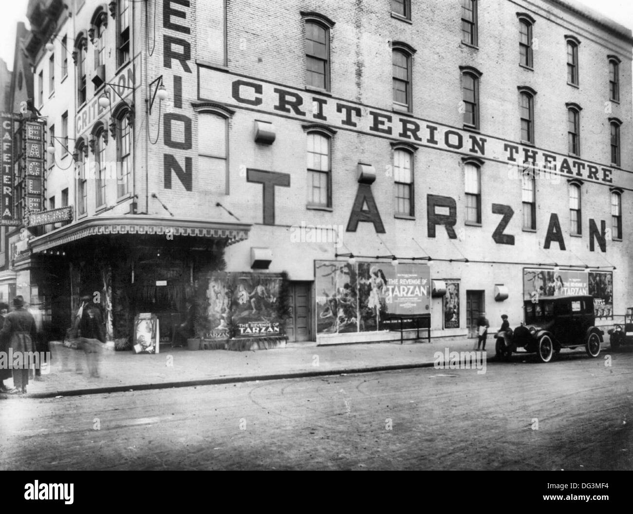 Criterion Theatre, Washington D.C.; mostra "La vendetta di Tarzan', circa 1920 Foto Stock