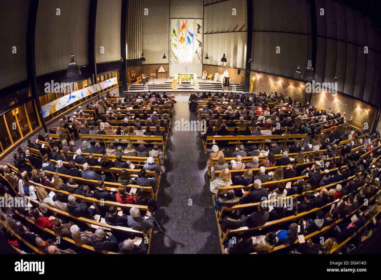 Messa cattolica, Parigi, Francia, Europa Foto Stock