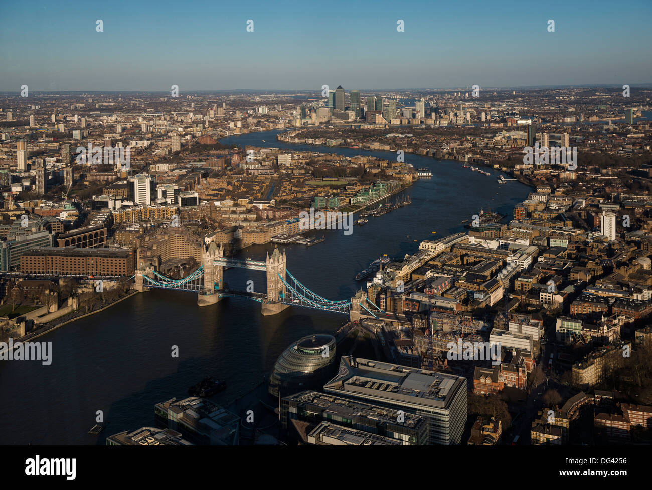 Vista dalla Shard, London, England, Regno Unito, Europa Foto Stock