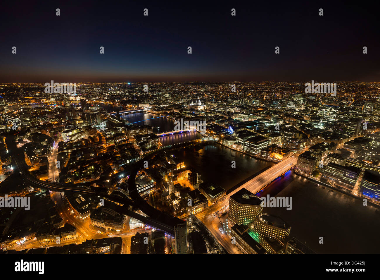 Vista dalla Shard, London, England, Regno Unito, Europa Foto Stock