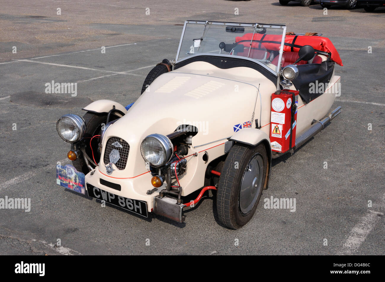 Classic a tre ruote lomax auto, Isola di Wight Foto Stock