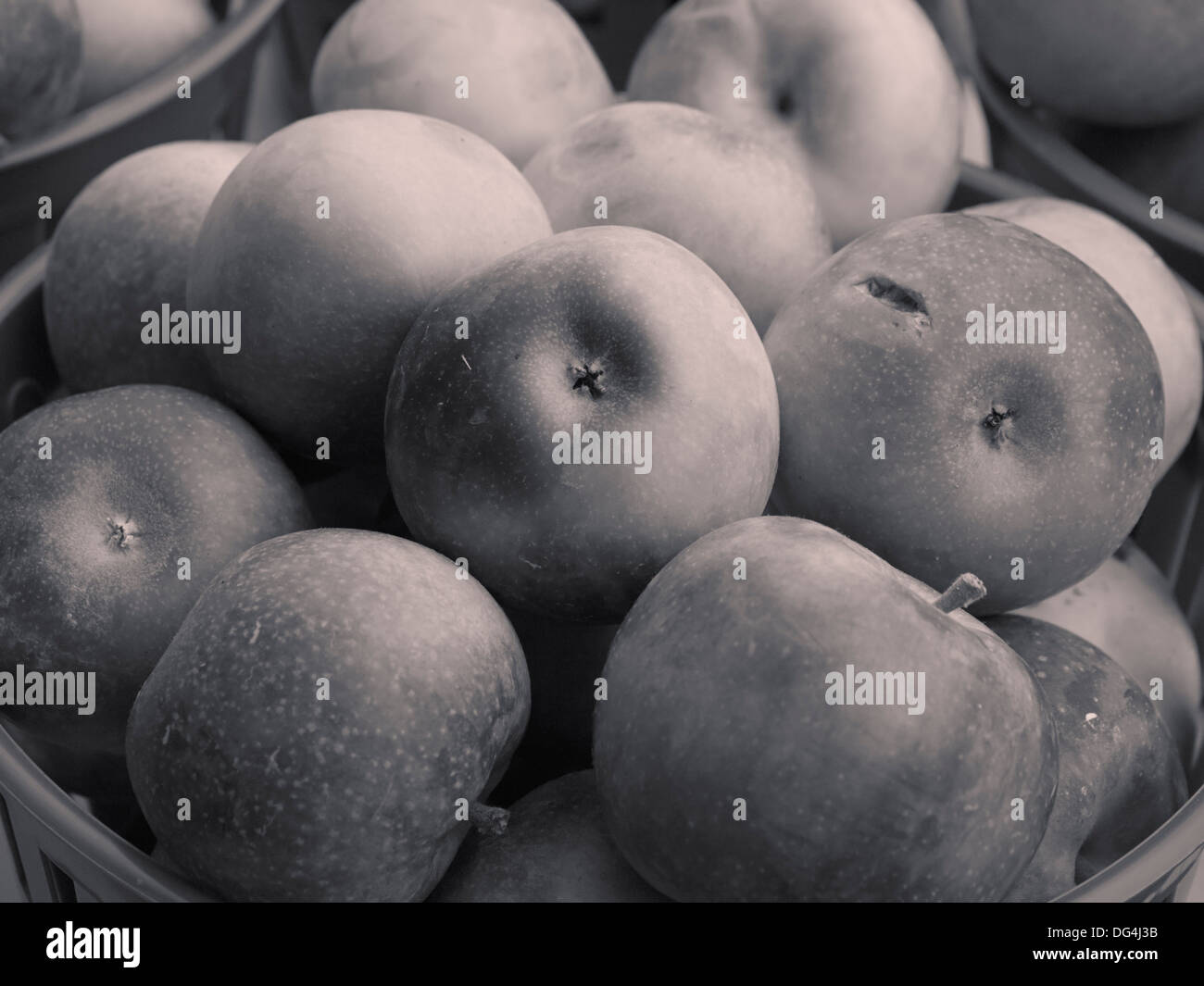 Cesto di mele a Pennsylvania, Stati Uniti d'America mercato agricolo Foto Stock