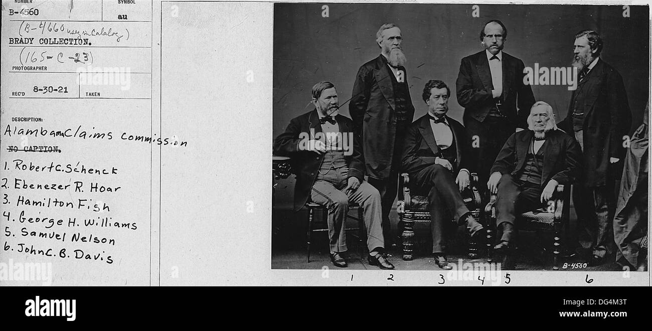 Alabama rivendicazioni Commissione (Robert C. Schenck (1), Ebenezer R. trasformata per forte gradiente (2), Hamilton pesci (3), George H. Williams (4)... 528683 Foto Stock