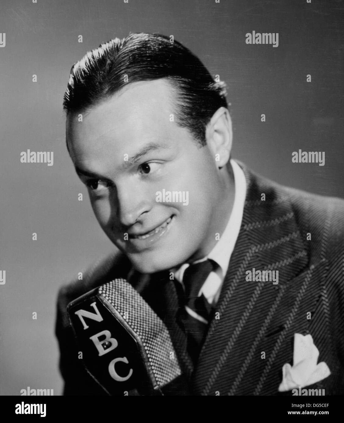 Bob Hope, Ritratto di pubblicità per il suo programma di Radio, 'l'Pepsodent Show Protagonisti Bob Hope', NBC, 1940 Foto Stock