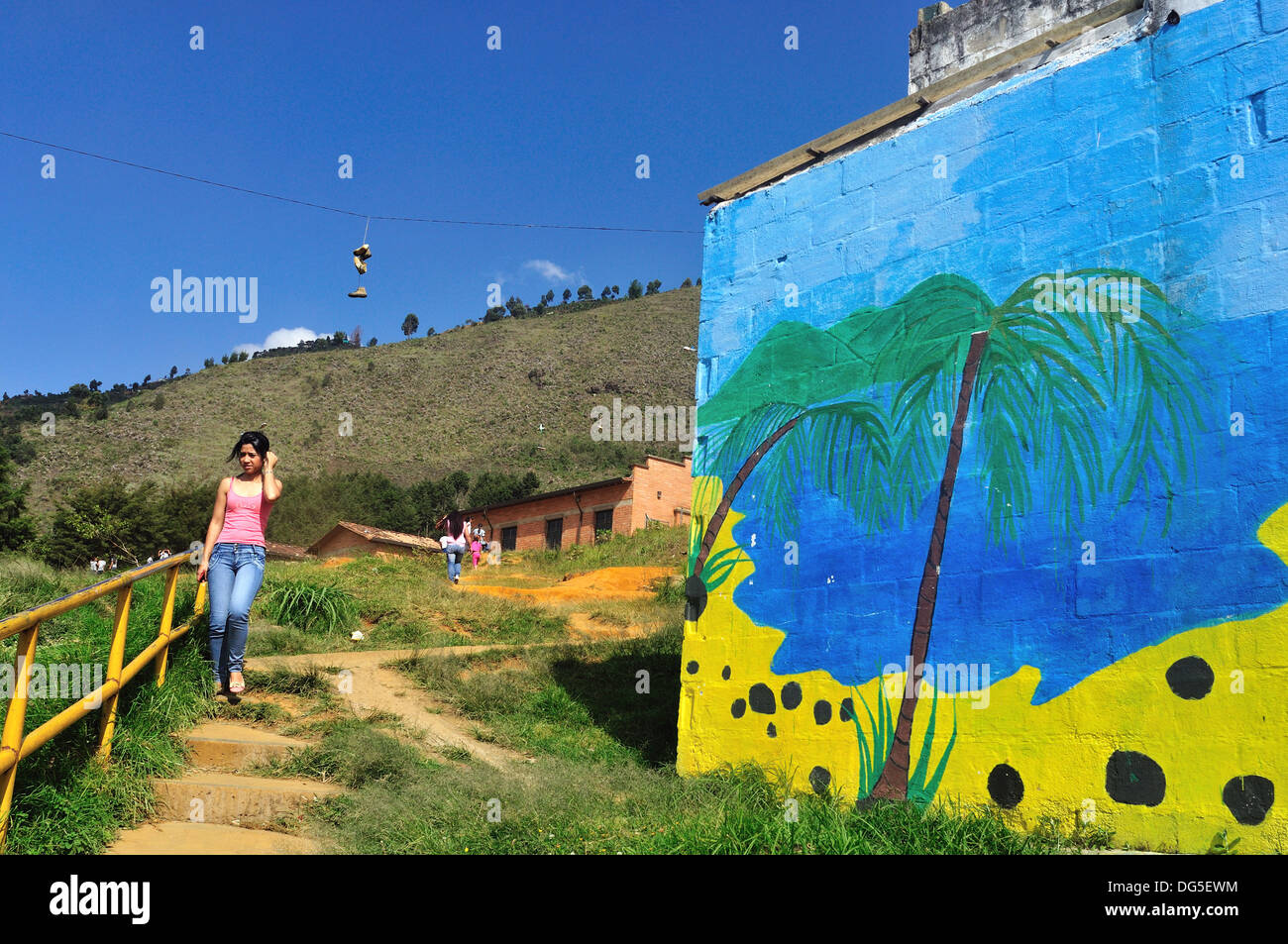 Nel distretto di Santo Domingo a Medellin .dipartimento di Antioquia. COLOMBIA Foto Stock