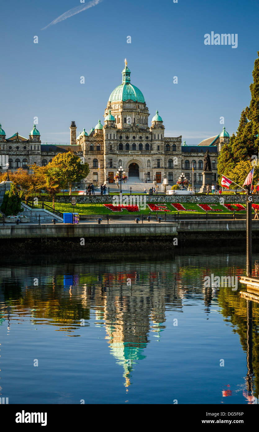Il Parlamento della Columbia britannica in Canada di Victoria Foto Stock