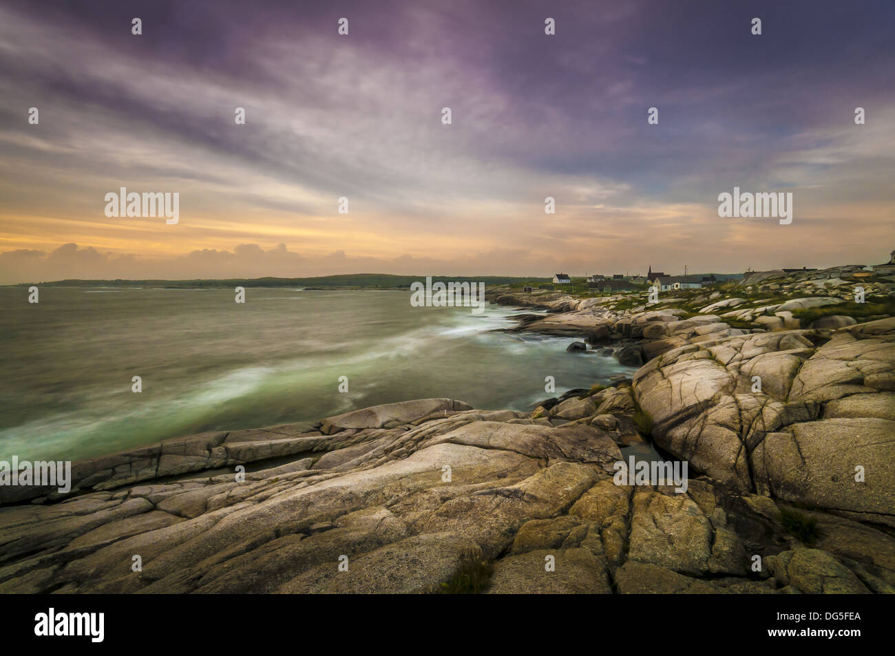 Costa rocciosa di Peggy's Cove Nova Scotia Canada Foto Stock