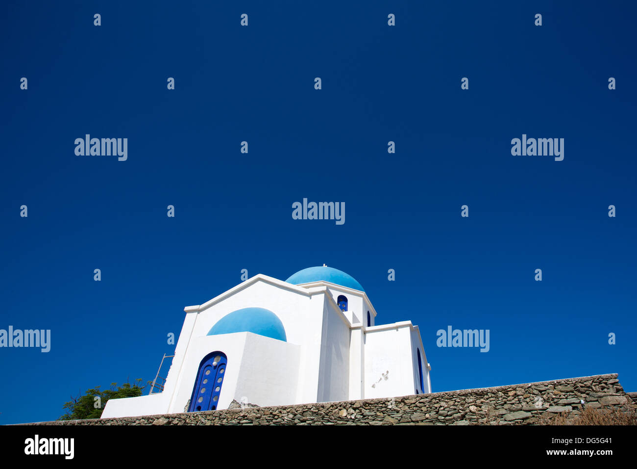Agios Ioanis Prodromos Chiesa, Ano Mera, Pano Meria Village, Folegandros, Isole Cicladi. Foto Stock
