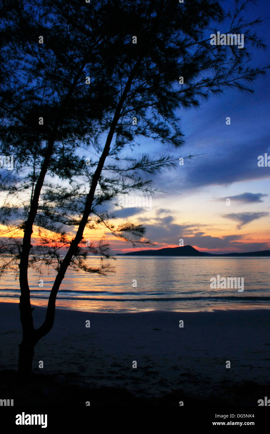 Sunrise a Koh Rong isola, Cambogia, sud-est asiatico Foto Stock