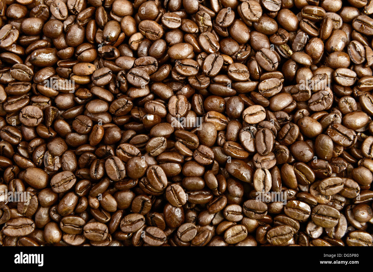 Chicchi di caffè tostati per lo sfondo Foto Stock