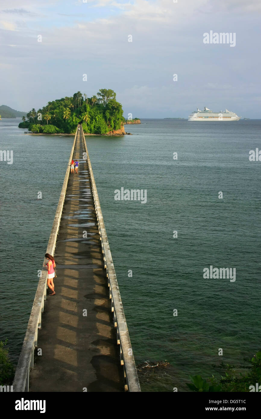 Bridge to Nowhere, Samana Bay, Repubblica Dominicana Foto Stock