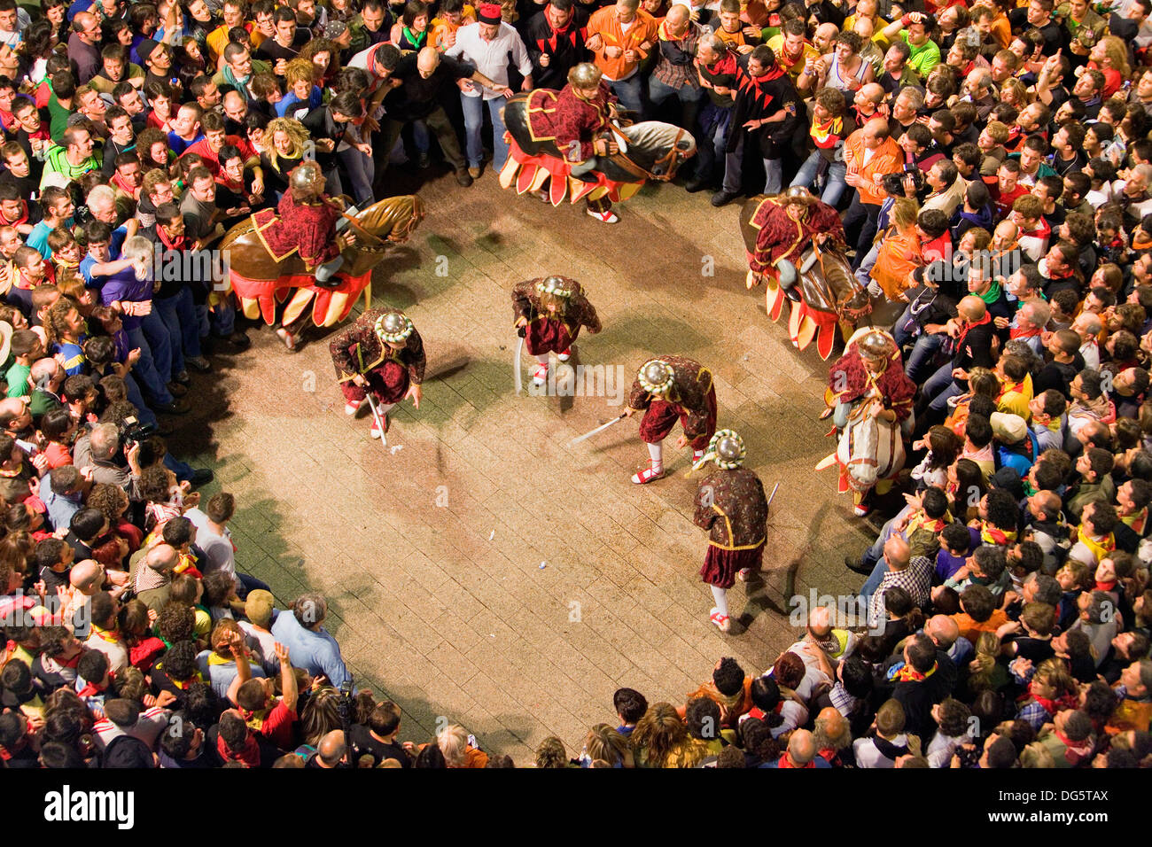 "Io Turcs cavallets'(turchi e cavalli-Turcos y caballitos)Plaça de Sant Pere. Foto Stock