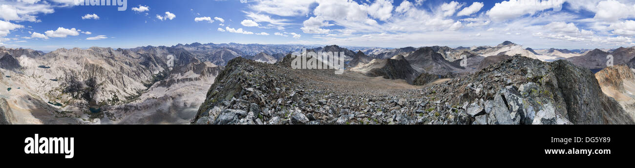 Panorama a 360 gradi dalla vetta del Gigante nero montagna che si affaccia lecont Canyon Foto Stock