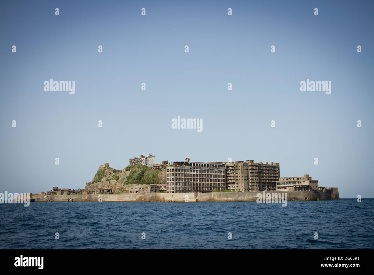 Hashima isola, la rovina vecchia isola di carbone in Giappone chiamato Hashima Foto Stock