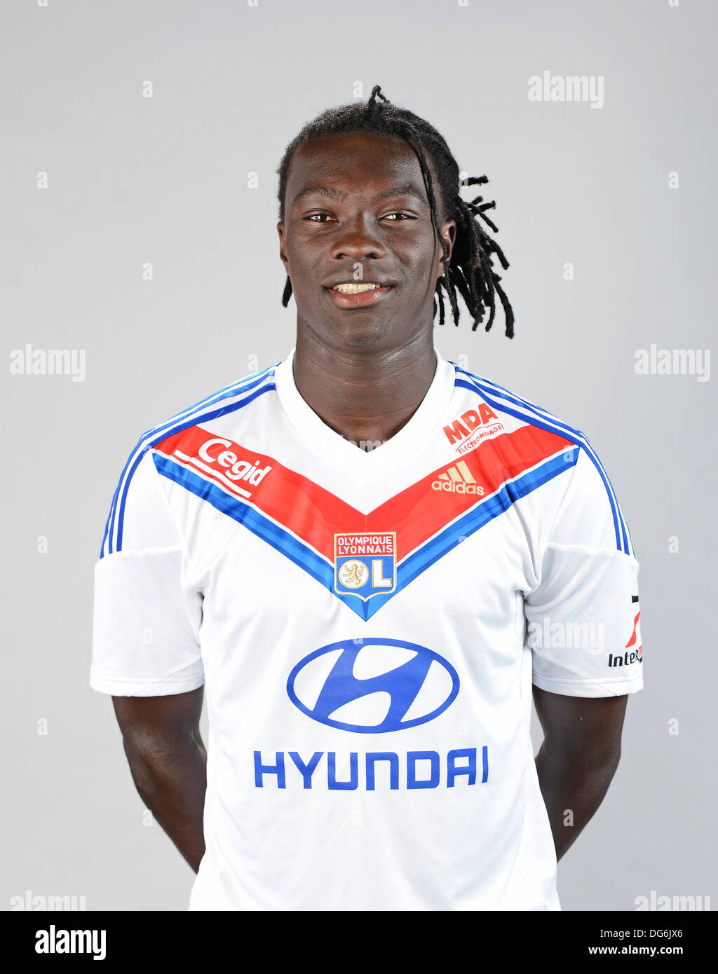 15.10.2013. French League 1 football team Lyon, ufficiale photoshoot ritratti per la stagione 2013-14. BAFETIMBI GOMIS Foto Stock