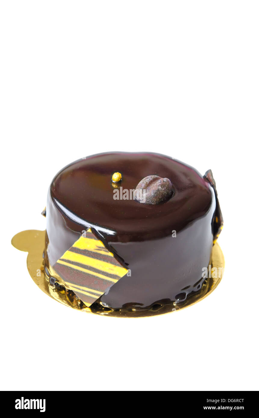 Mousse di caffè con torta di cioccolato fondente , dessert Foto Stock