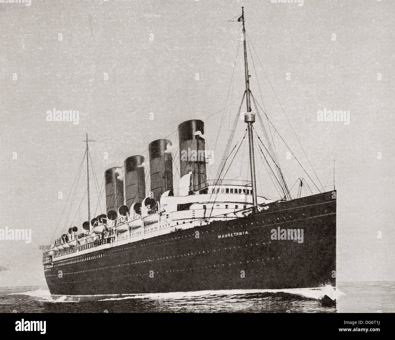 RMS Mauritania, 1906 ocean liner. Dal romanticismo della nave mercantile, pubblicato nel 1931. Foto Stock