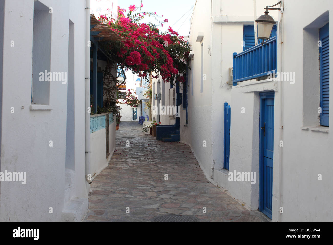 Street in Hora, Koufonissia Foto Stock