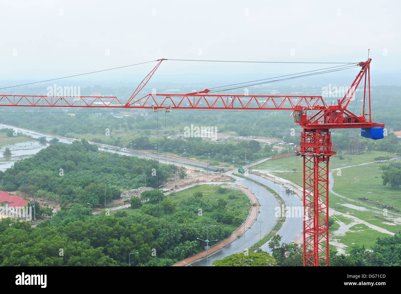 Gru da cantiere Foto Stock