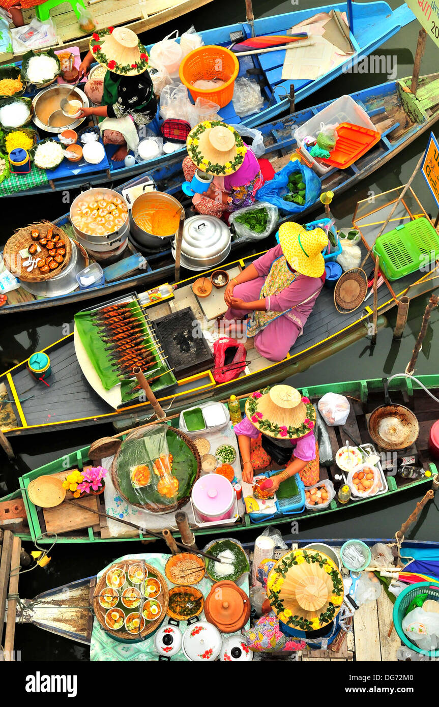 Thailandia mercati galleggianti - Klong Hae Mercato Galleggiante situato in Hat Yai distretto nel sud della Thailandia Foto Stock