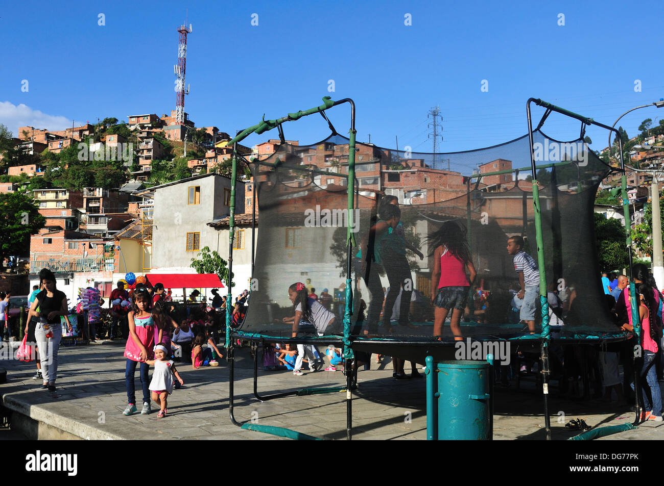 Nel distretto di Santo Domingo a Medellin .dipartimento di Antioquia. COLOMBIA Foto Stock