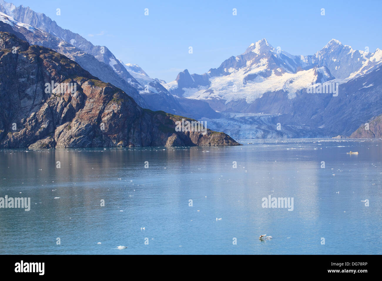 Glacier Bay scenic presi da una crociera in Alaska nave Foto Stock