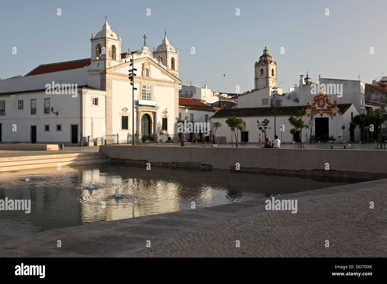 Chiesa di Santa Maria (Igreja de Santa Maria) nel centro di Lagos, Praça Infante D. Henrique Foto Stock