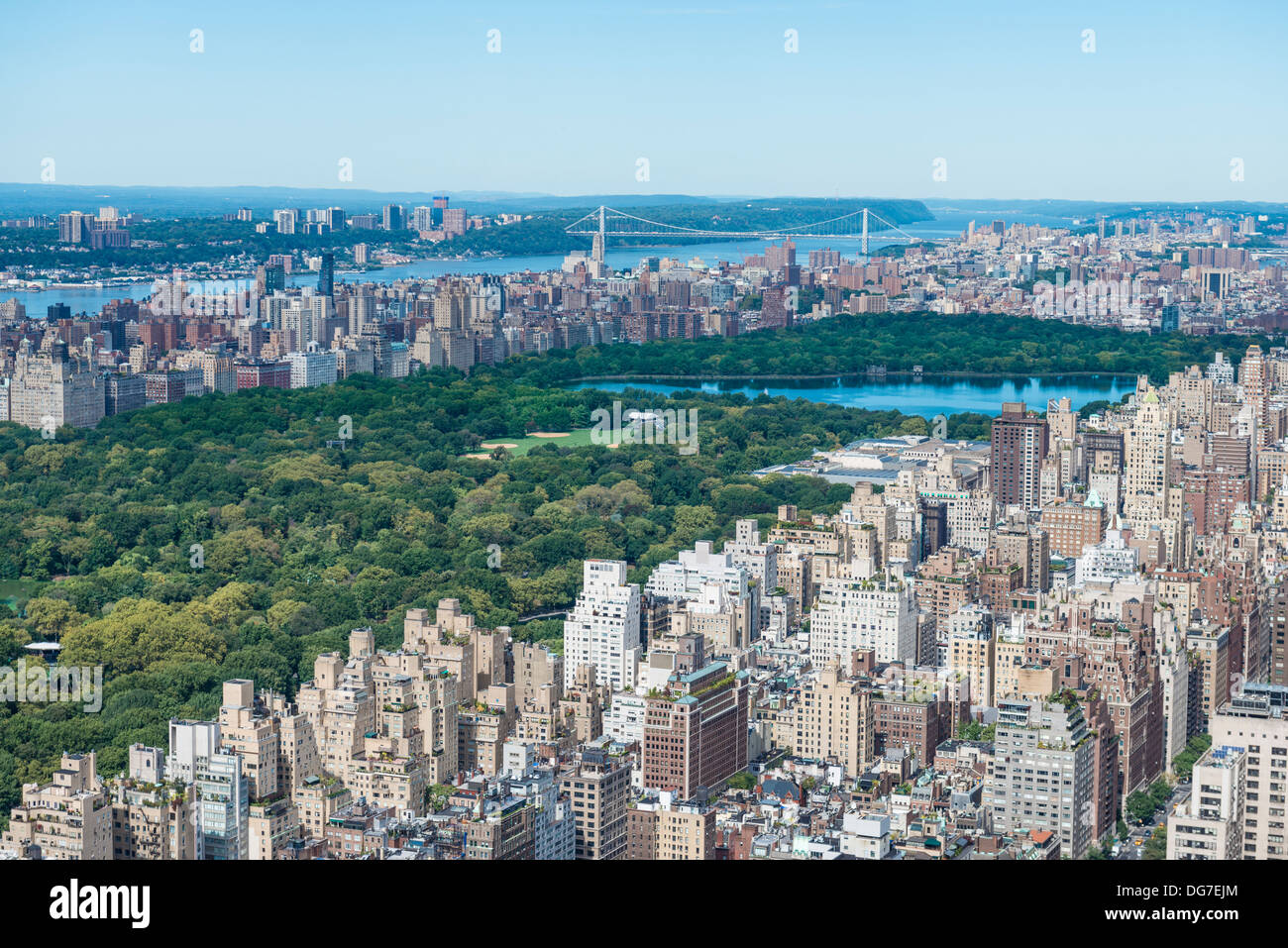 Il Central Park di New York vista aerea Foto Stock
