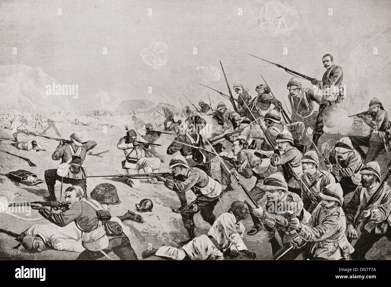 La battaglia di Tel El Kebir o el-Tal-el-Kebir, Egitto, 13 settembre 1882. Foto Stock