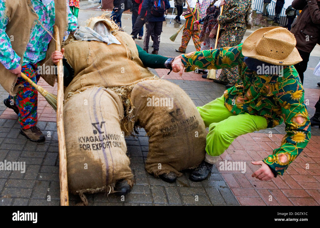 E Ziripot Txatxos. Lantz carnevale. Navarra. Spagna Foto Stock