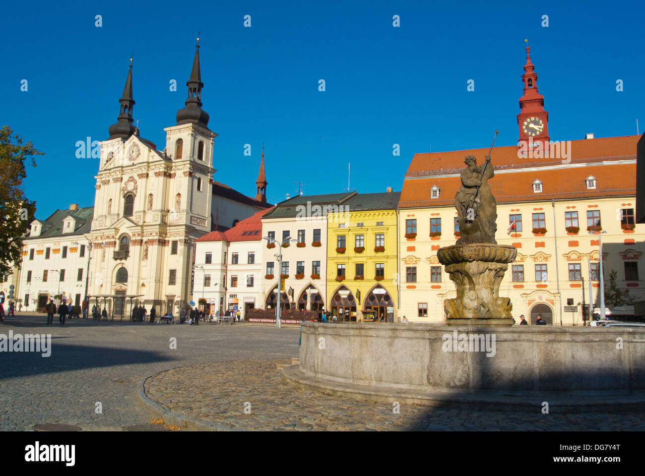 Masarykovo namesti città vecchia città di Jihlava Vysocina regione centrale di Moravia Repubblica Ceca Europa Foto Stock