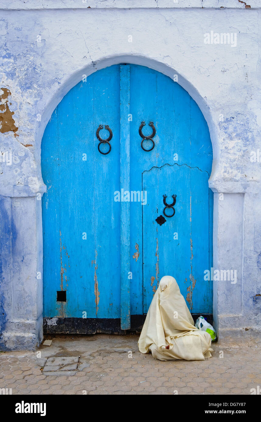 Tunez: Kairouan.Medina.mendicante Foto Stock