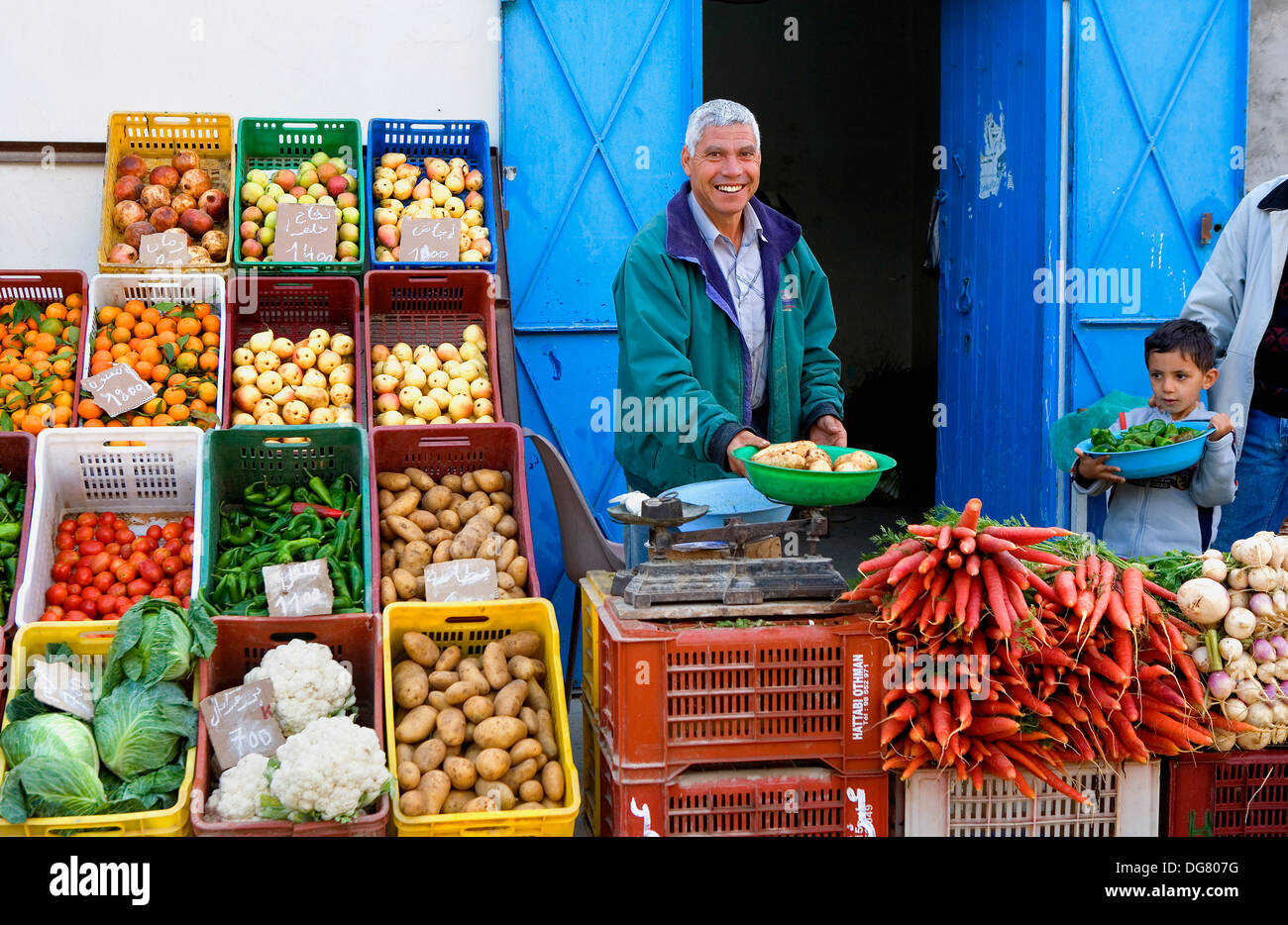 Tunez:El Jem. Vicino a anfiteatro Foto Stock