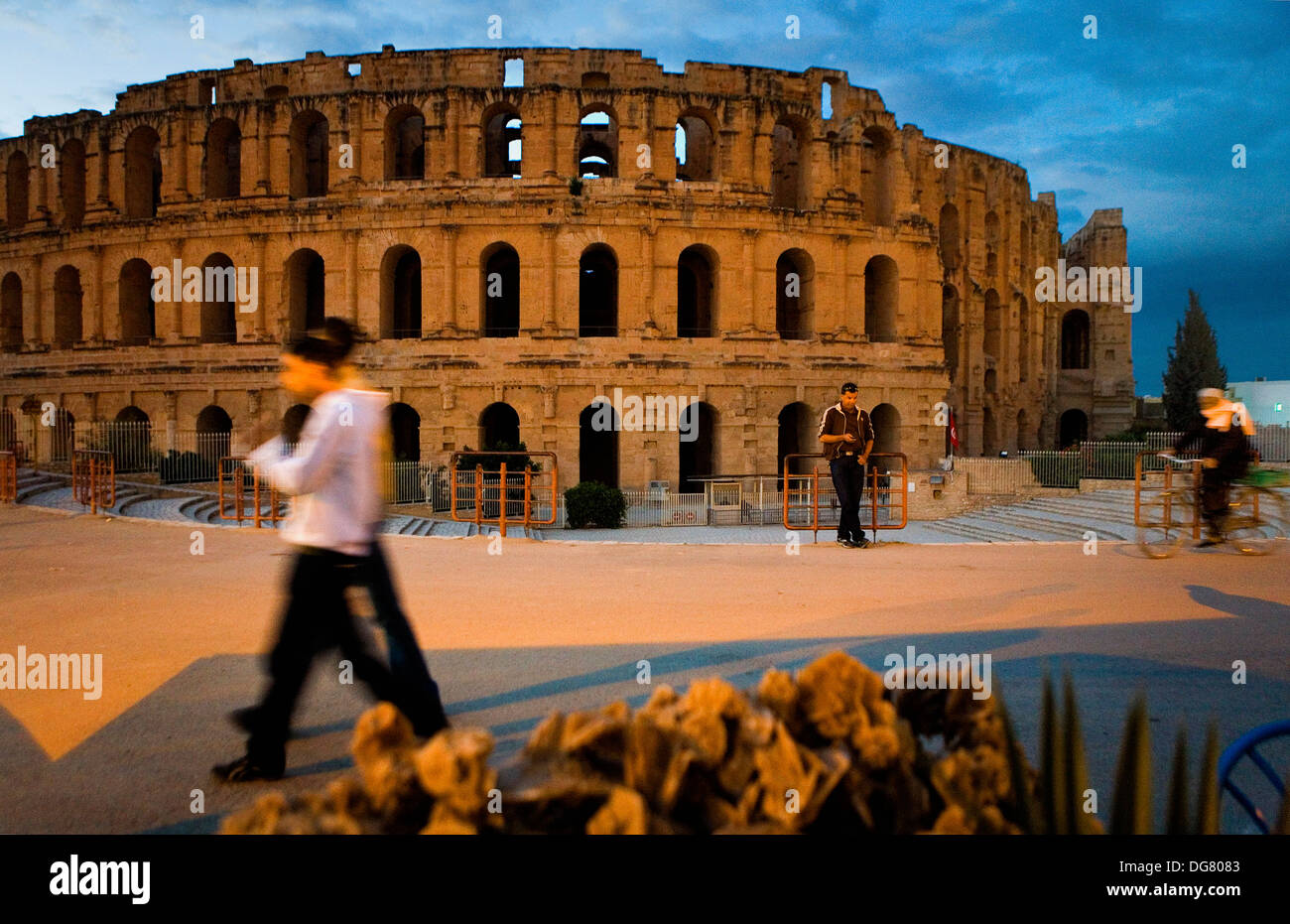 Tunez: El Jem.anfiteatro romano Foto Stock