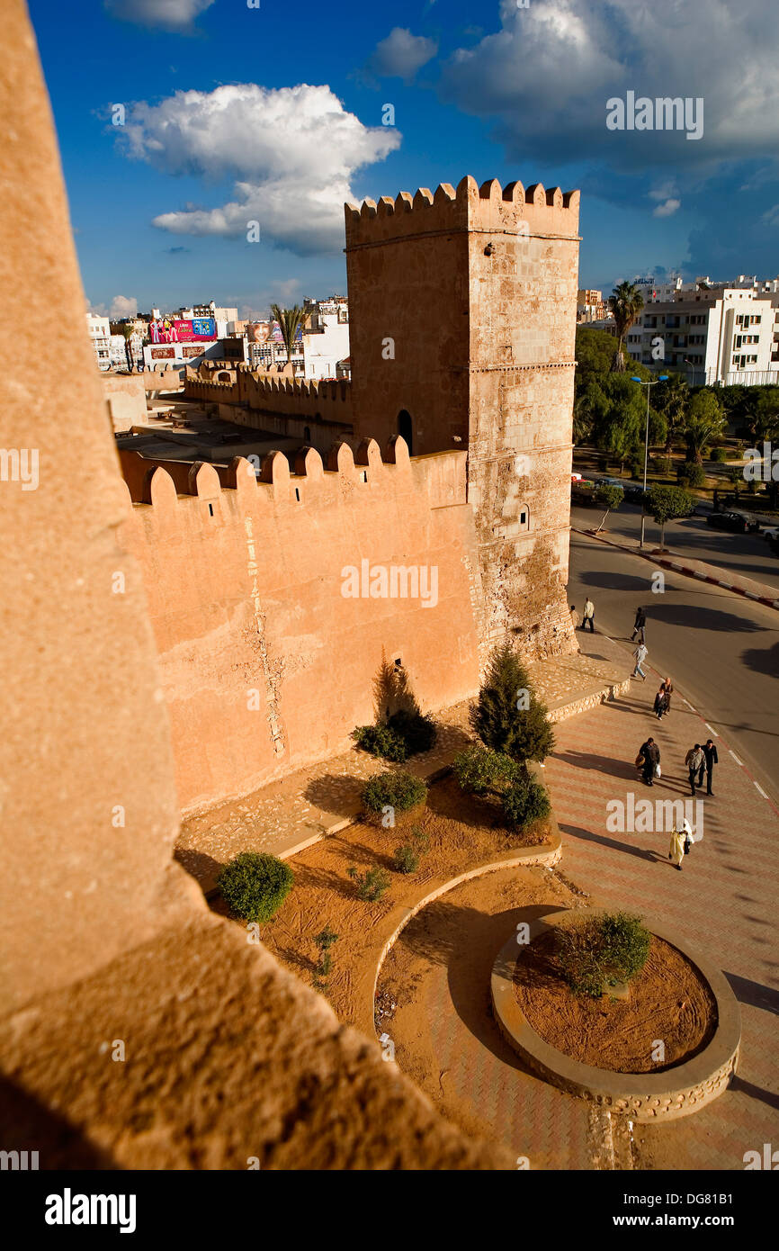 Tunez: Sfax. Le pareti della medina, e le pareti della kasbah Foto Stock