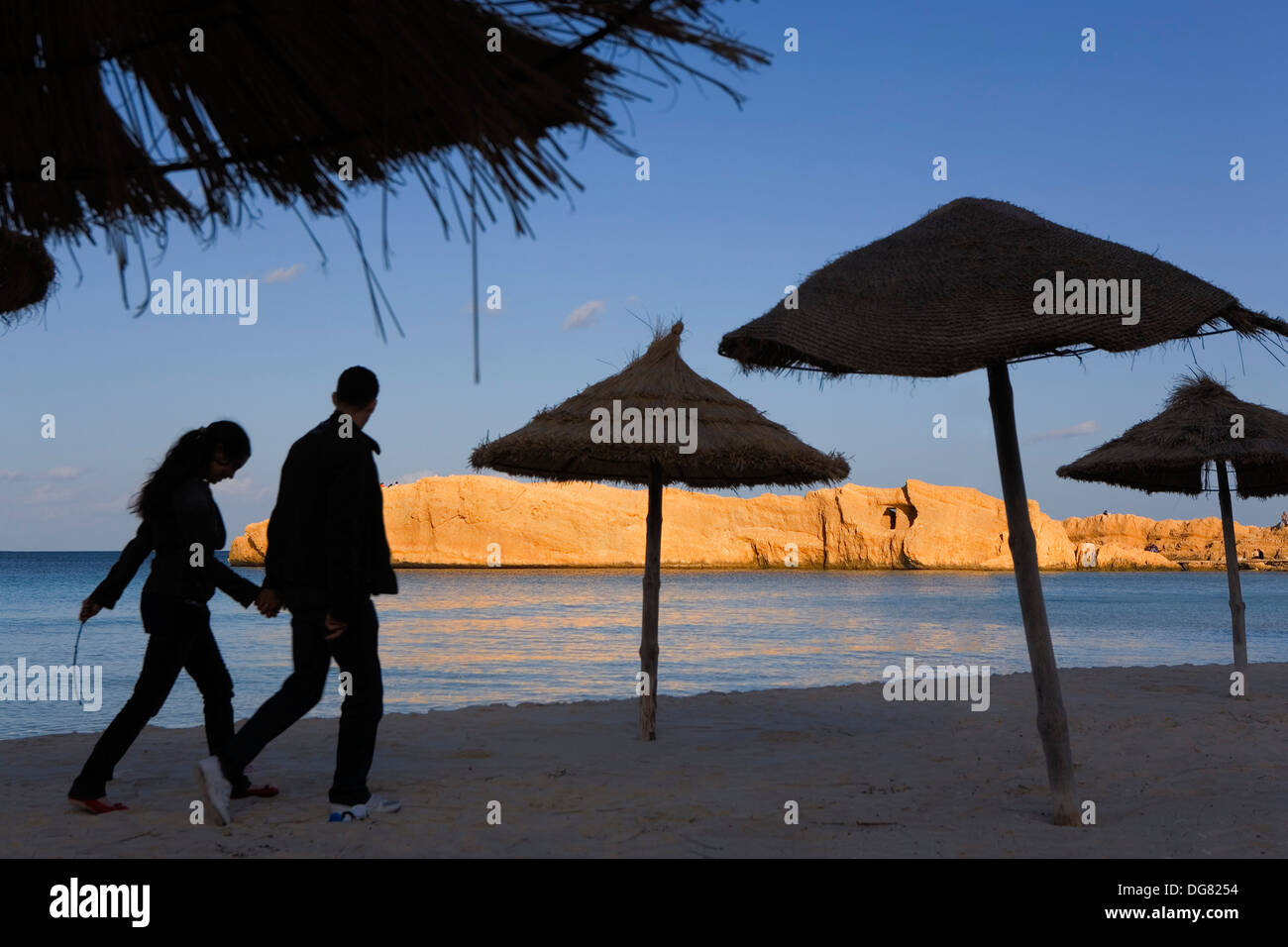 Tunez: Monastir.Beach Foto Stock