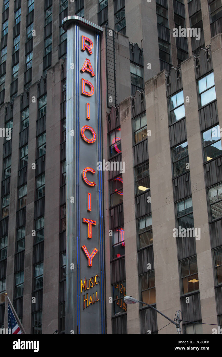 Radio City Music Hall di New York, Stati Uniti d'America. Foto Stock
