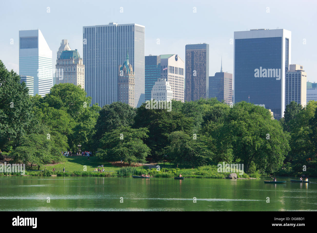 Il lago di Central Park di New York, Stati Uniti d'America. Foto Stock