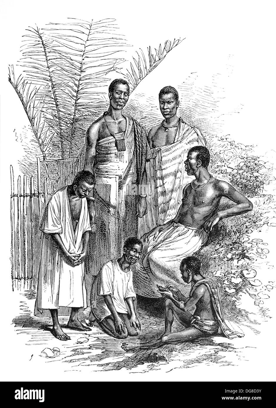 L'Africa. Uganda. Gli ugandesi, 1900. Incisione. Xix secolo. Foto Stock