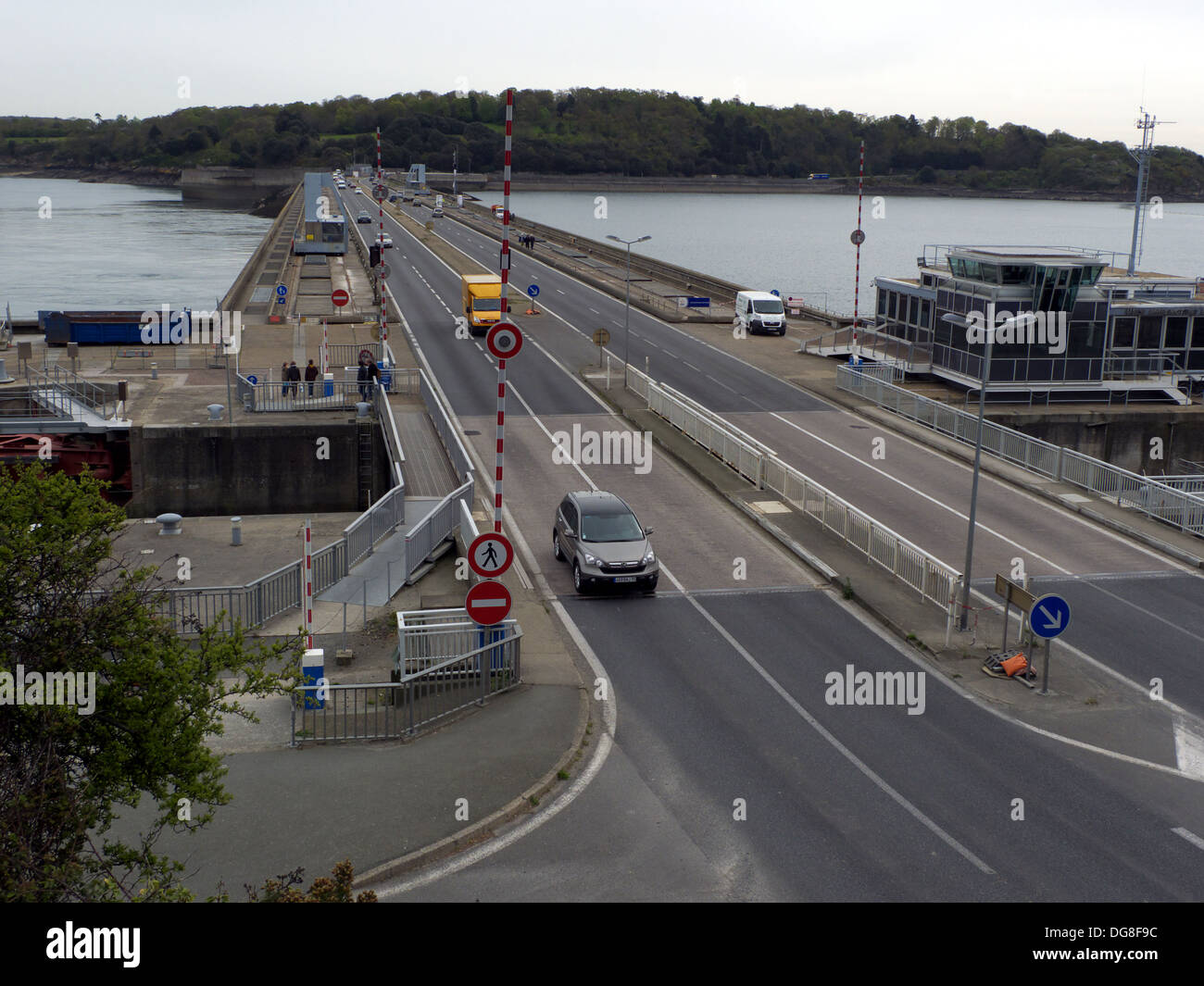 Rance Barrage serratura e diga, guardando verso est Foto Stock
