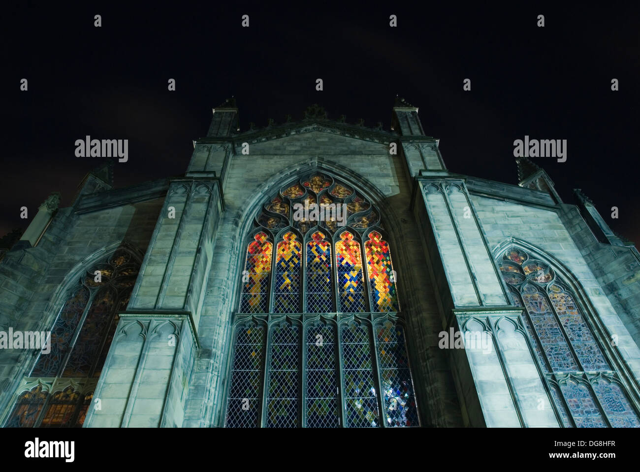 La Cattedrale di St Giles di notte, Edimburgo, Scozia, Regno Unito, Europa Foto Stock