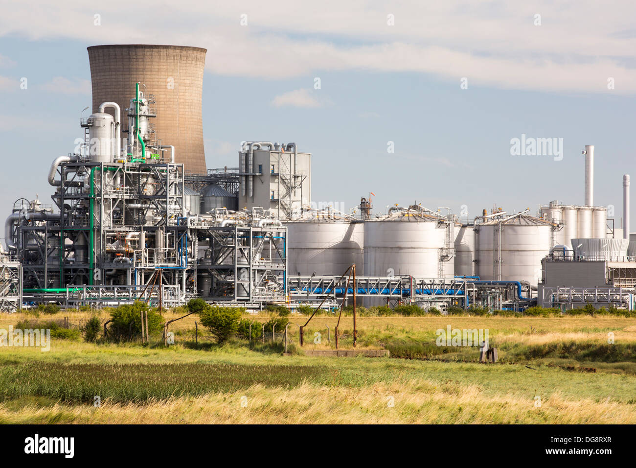 Un BP impianto chimico al fine di sale sul Humberside che produce acido acetico Foto Stock