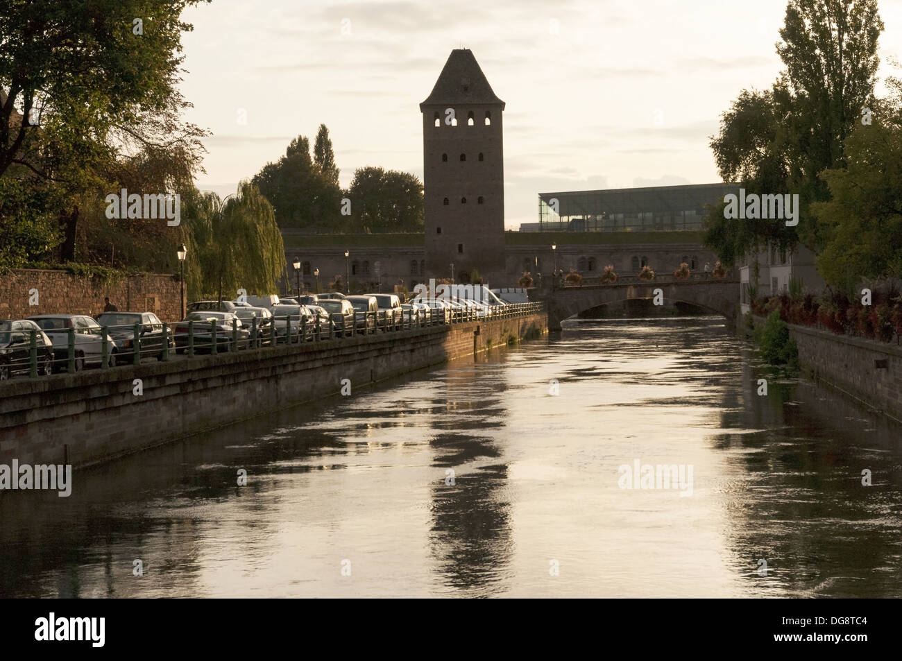 Elk213-1141 Francia, Alsazia, Strasburgo, La Petite France, Ponts Couverts Foto Stock