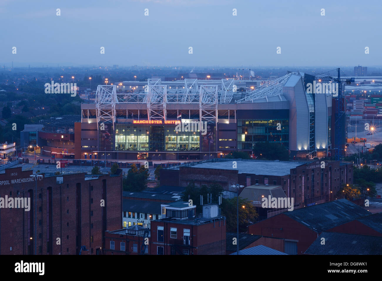 Il Manchester United Old Trafford Football Stadium Regno Unito Foto Stock