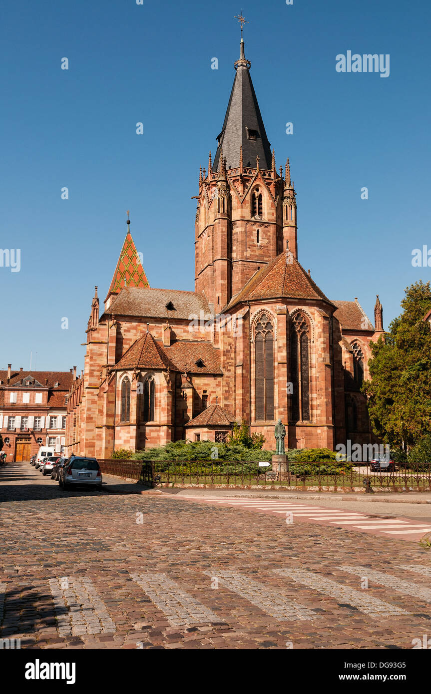 Elk213-1411v Francia, Alsazia, Wissembourg, St Pierre et St Paul Foto Stock