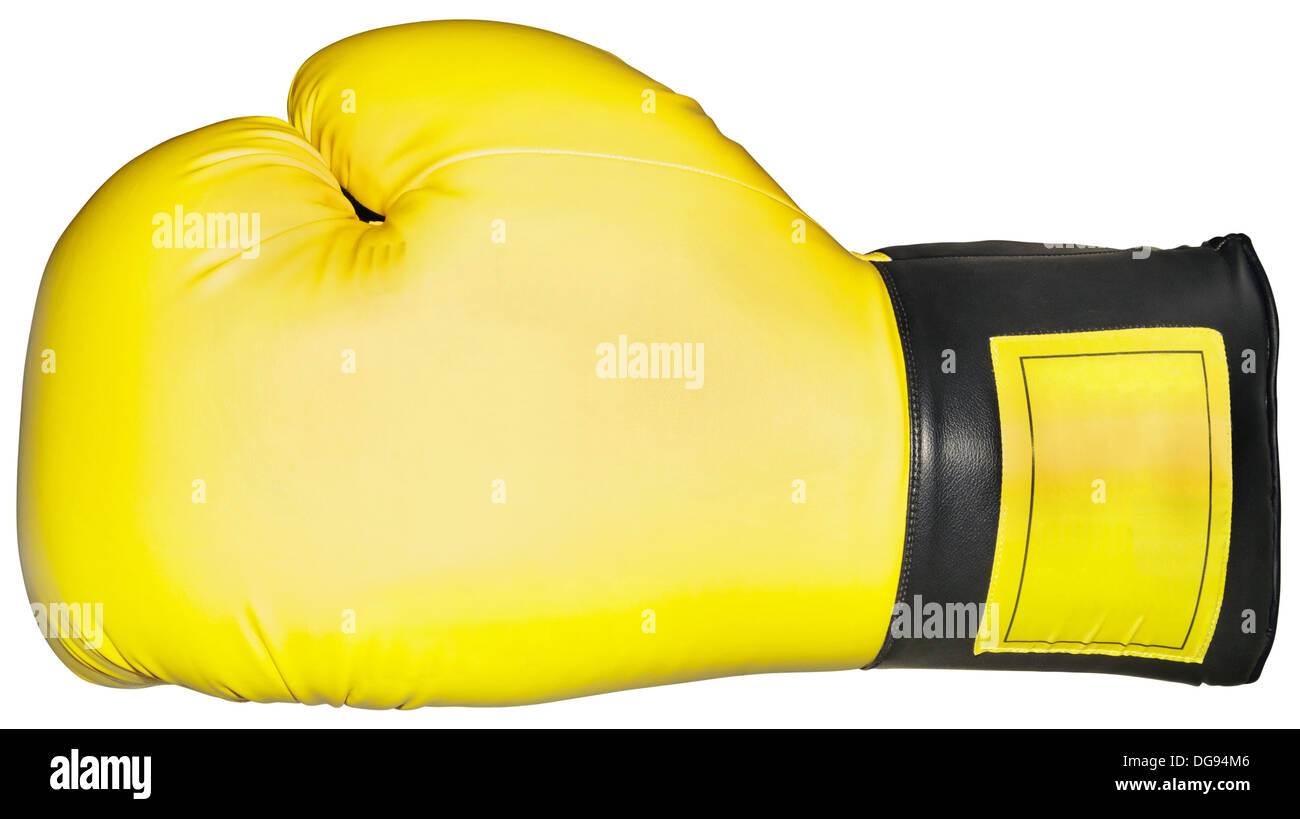 Guanto di boxe isolato con tracciato di ritaglio Foto Stock