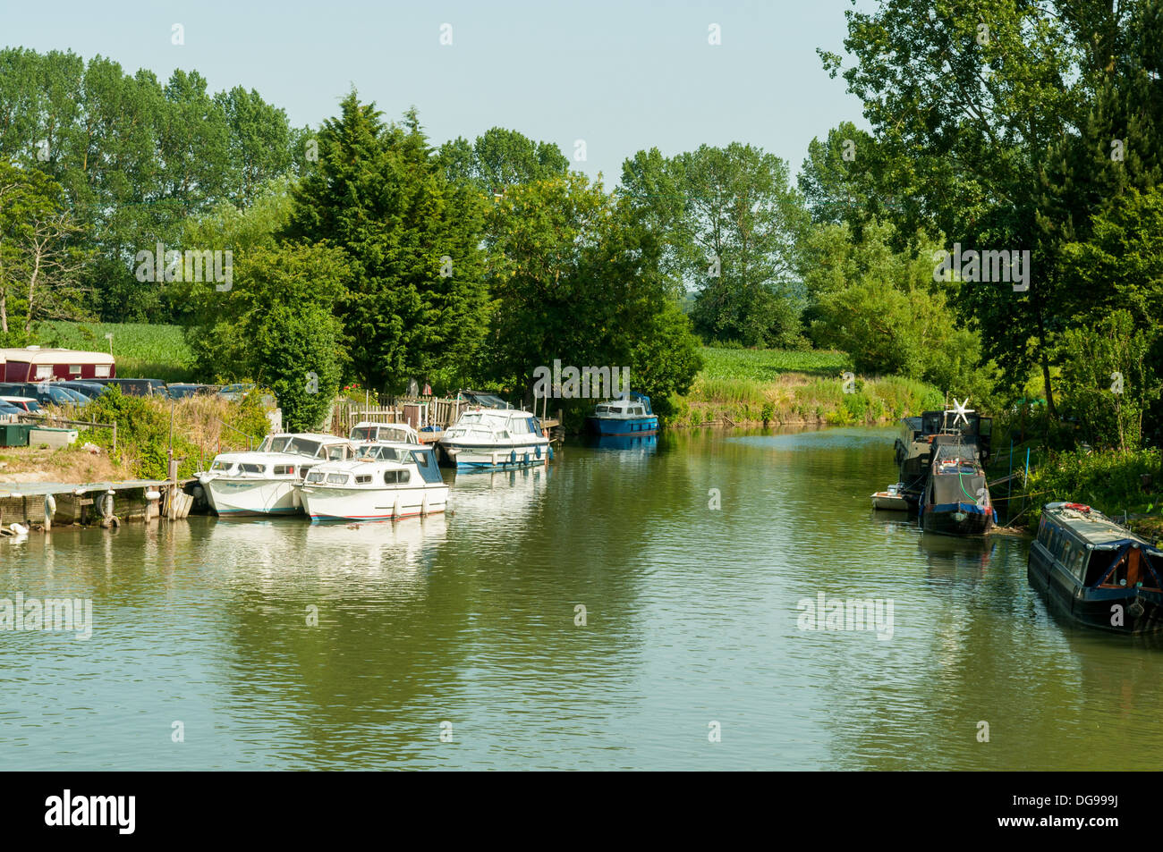 Il fiume Tamigi, Lechlade, Gloucestershire, Inghilterra Foto Stock