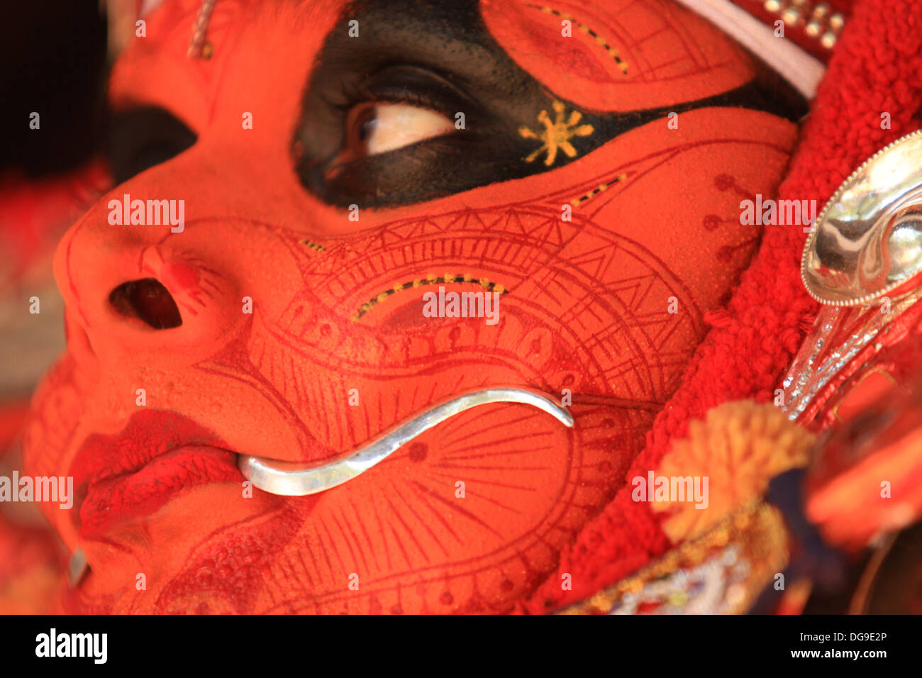 Theyyam close up Foto Stock