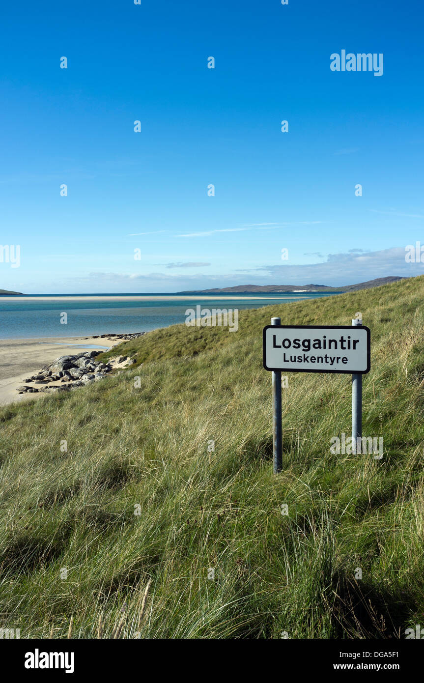 Spiaggia Luskentire Isle of Harris Western Isles della Scozia UK Foto Stock